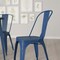 Merrick Lane Banks Indoor/Outdoor Stacking Metal Dining Chair with Single Slat Back and Distressed Powder Coated Finish